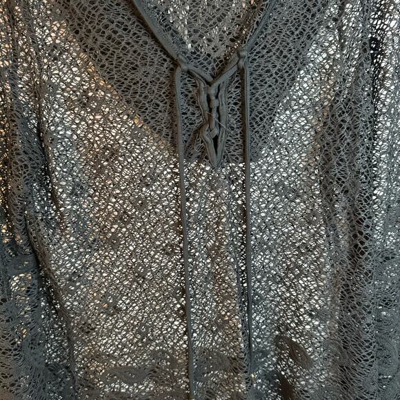 Dotti Black Long Sleeve Swimsuit Coverup Dress Size Medium - Picture 3 of 5